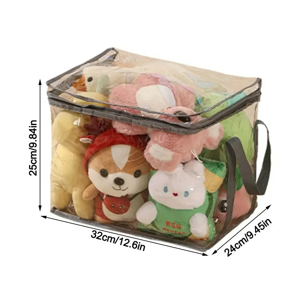 PVC Waterproof Toy Storage Box Large Capacity Multifunctional Folding Bag Waterproof Dustproof Transparent Home Storage Bag
