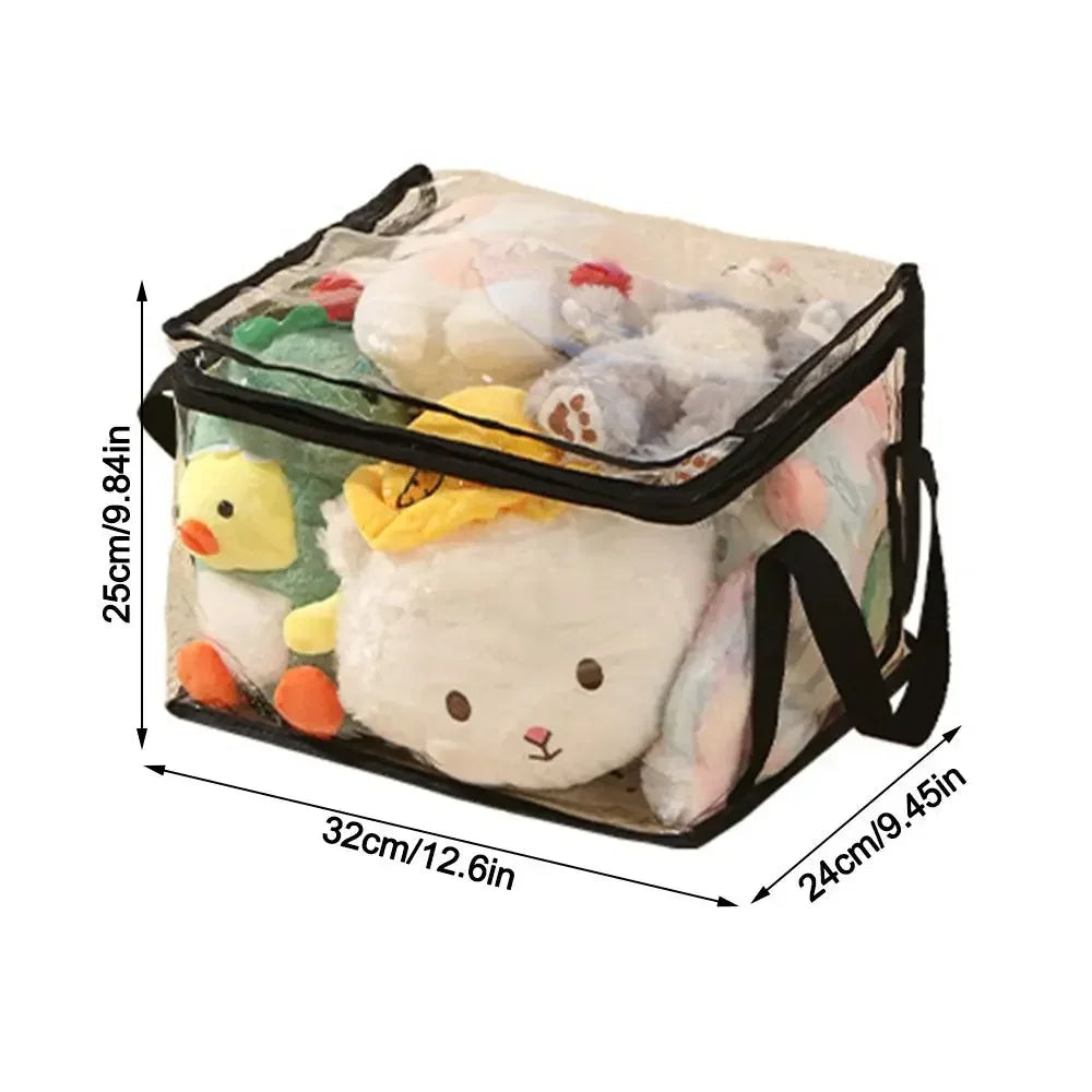 PVC Waterproof Toy Storage Box Large Capacity Multifunctional Folding Bag Waterproof Dustproof Transparent Home Storage Bag
