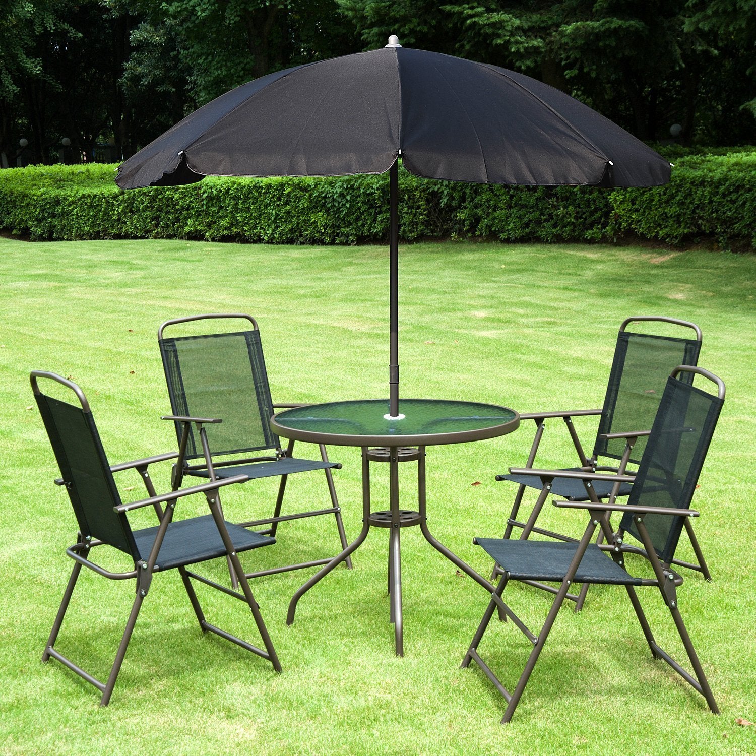Outsunny 6pc Outdoor Patio Umbrella Set Garden Bistro Yard Furniture SHIPPING ONLY IN CANADA.Unsupported Countries: Northwest,Nunavut,Territories,Yukon