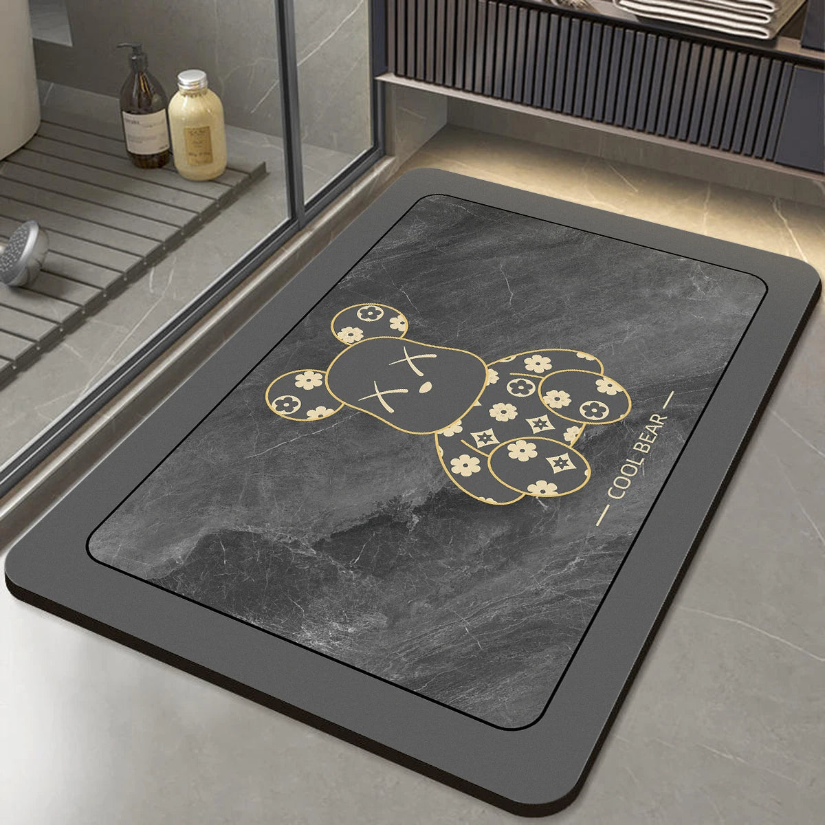 Soft diatom mud bathroom non-slip floor mat, quick-drying foot mat at the door of the bathroom, toilet toilet rug