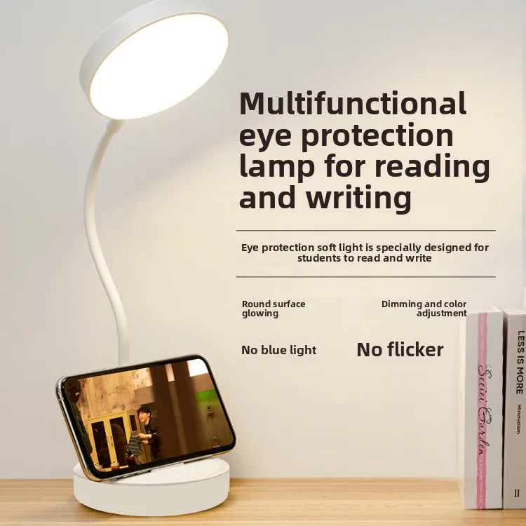 2 Pack LED Desk Lamps, Portable Table Lamp with USB, 3 Brightness, Eye Protection, Touch Control for Bedroom or Office