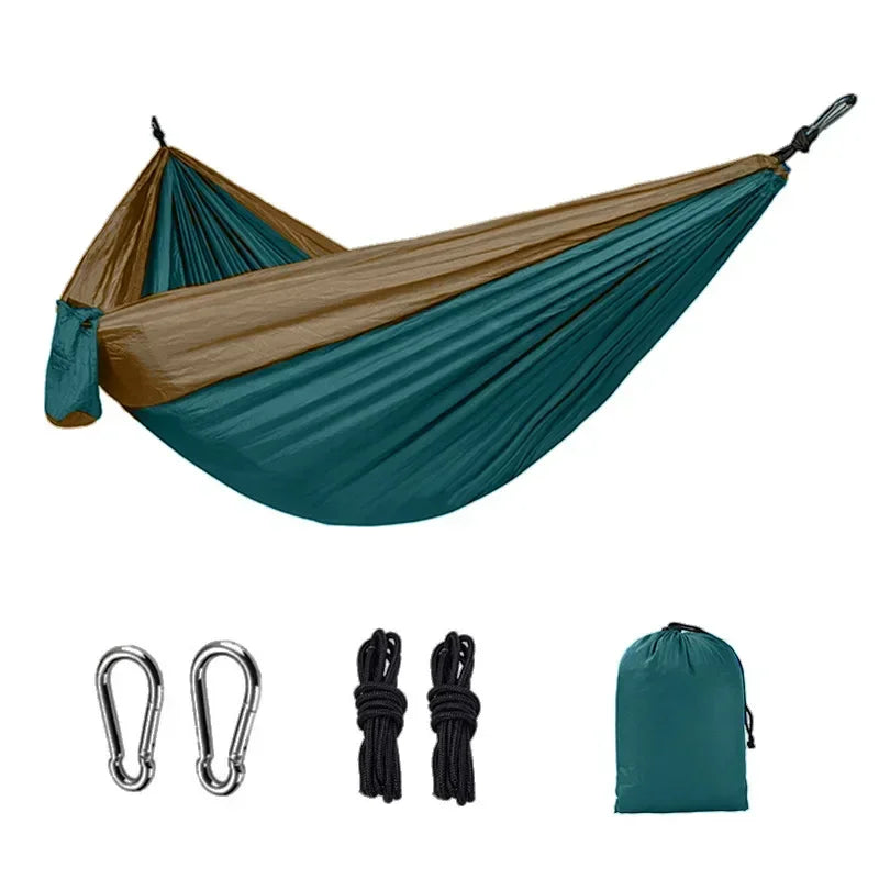 Double-person anti-rollover nylon hammock swing outdoor hammock camping parachute fabric hammock