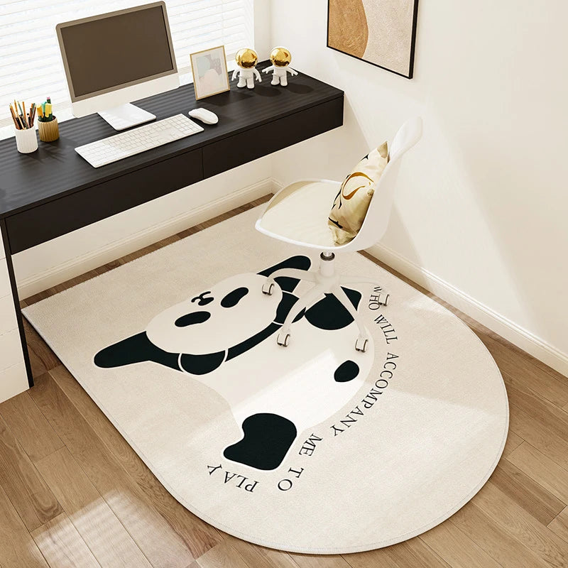 Kids Study Room Computer Chair Mat E-sports Swivel Chair Non-slip Carpet Living Room Table Study Computer Desk Foot Mat