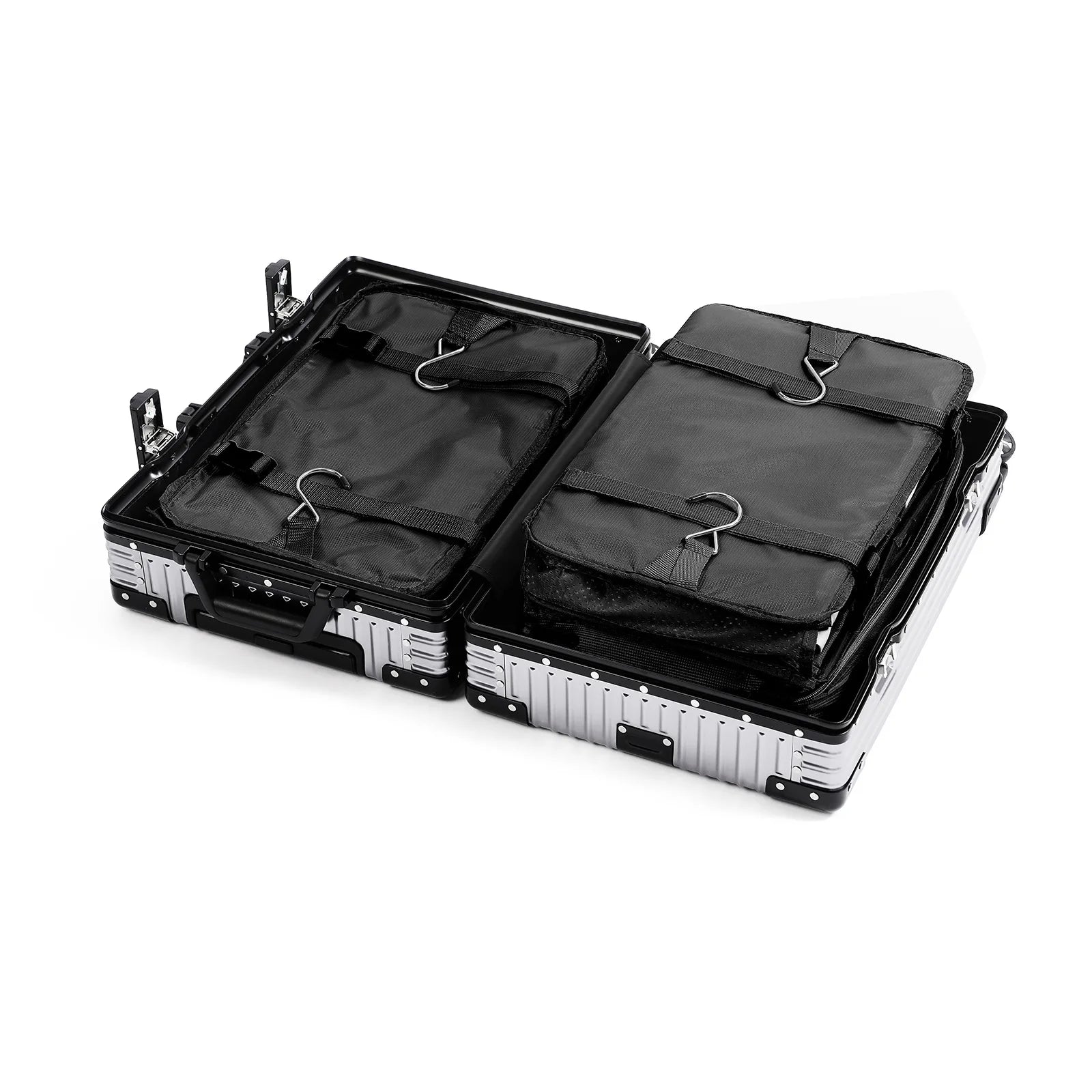 Portable Hanging Travel Shelves Packing Organizers for Luggage Closet with Hanger for Clothes Travel Expandable Packing Cube