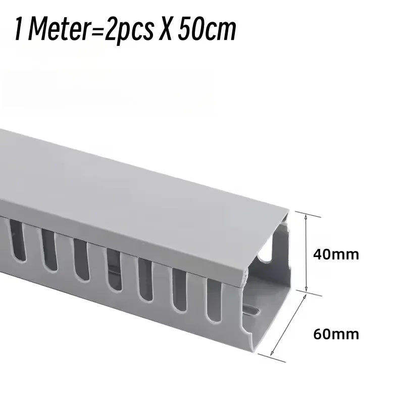 Under Table Storage Rack PVC Cable Management Tray Home Office Desk Wire Organizer 50cm Industrial flame-retardant wiring duct