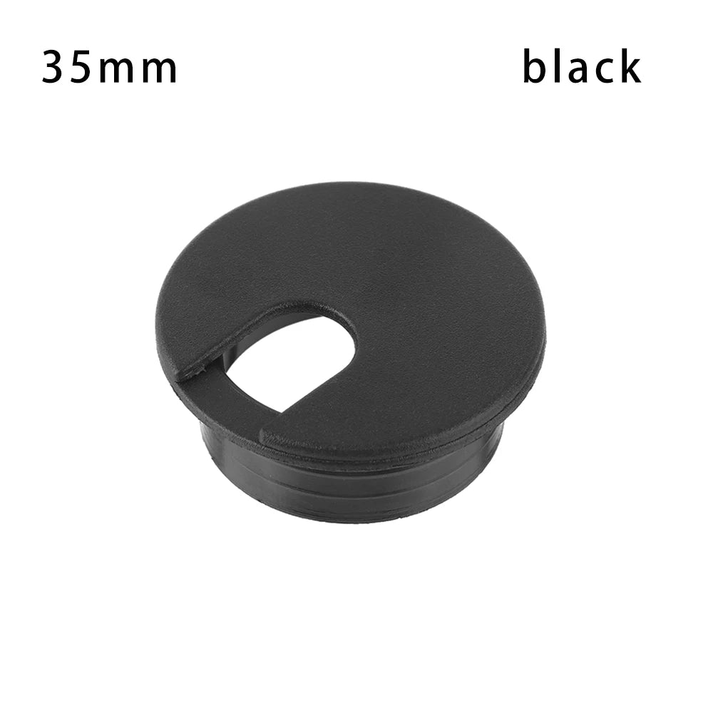 50/60MM Desk Cord Grommet Wire Hole Cover Line Outlet Port Threading Box Cover Cable Passing Box Office Table Cable Organizer