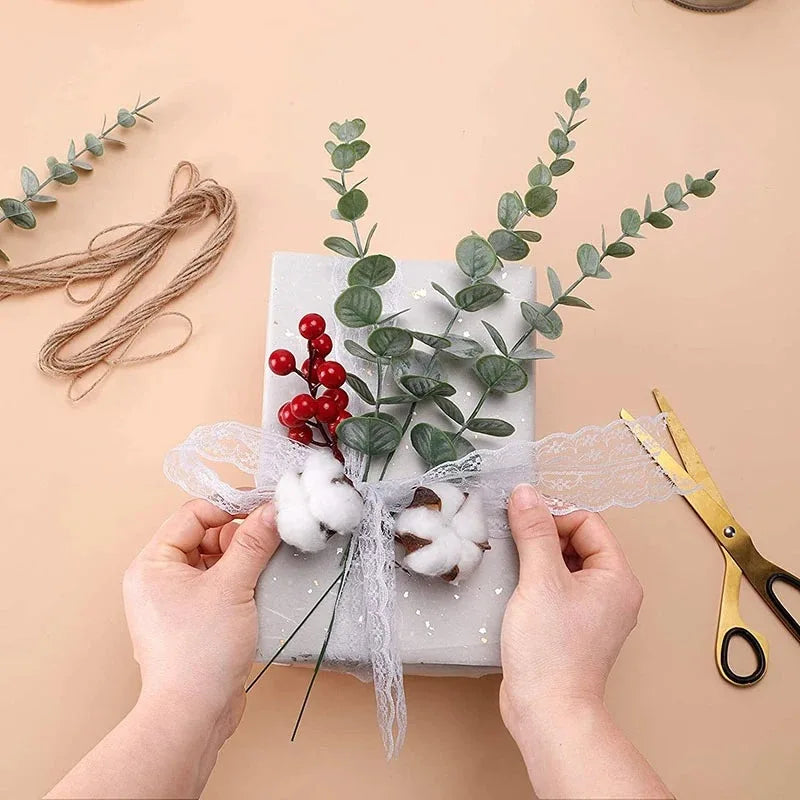 Artificial Plants Multicolor Eucalyptus Leaves Faux Greenery Boughs Wedding Bridal Bouquet Home Vase Table Diy Decoration Props
