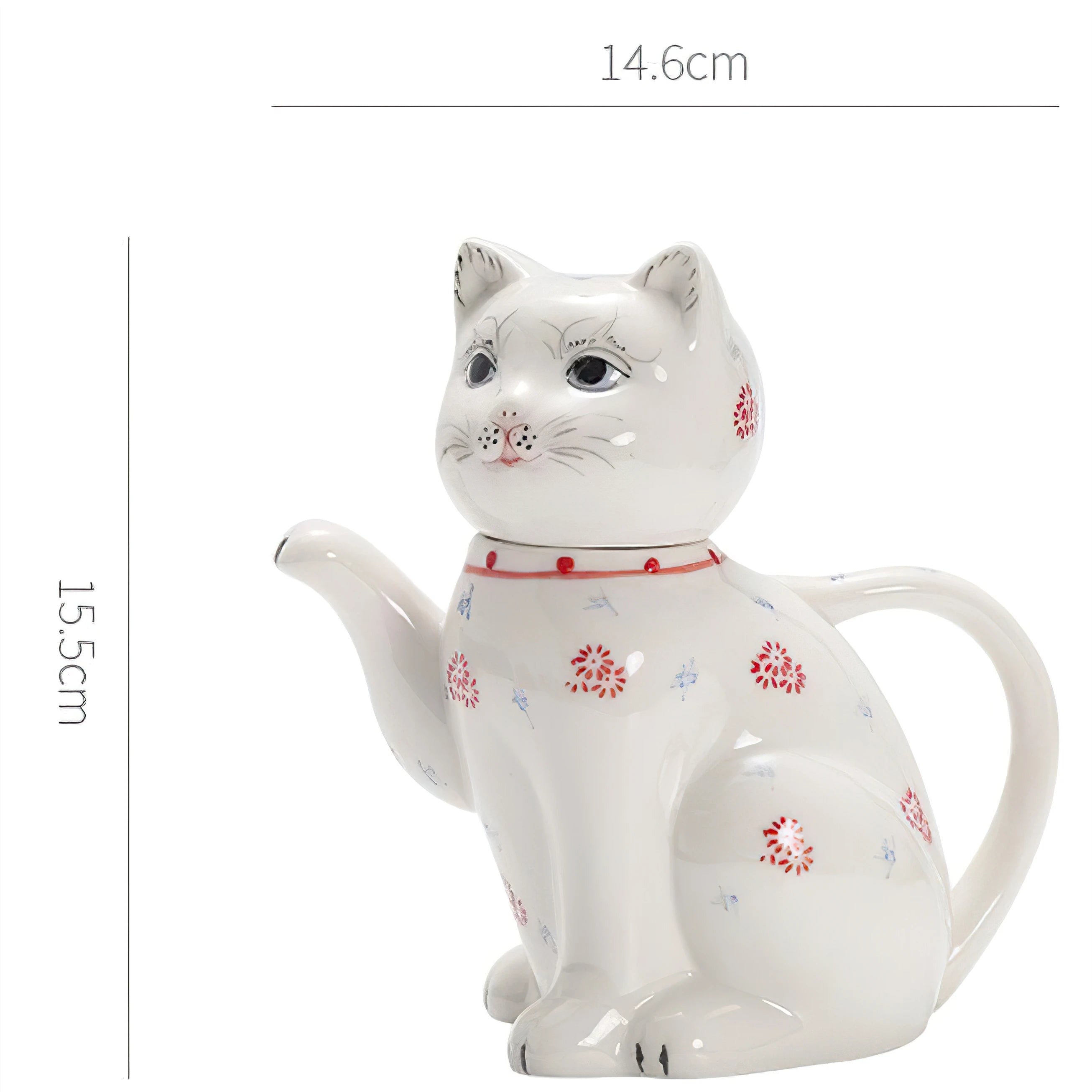 Ceramics Teapot WaterWare Cat Kettle Porcelain FlagonPot Drink Juice Bottle Bone China Jug Drinkware Household Kitchen Supplies