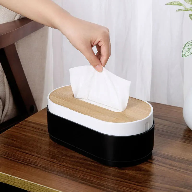 Tissue box holder bamboo cover toilet paper box napkin holder case tissue paper dispenser paper towel storage box tissue boxes