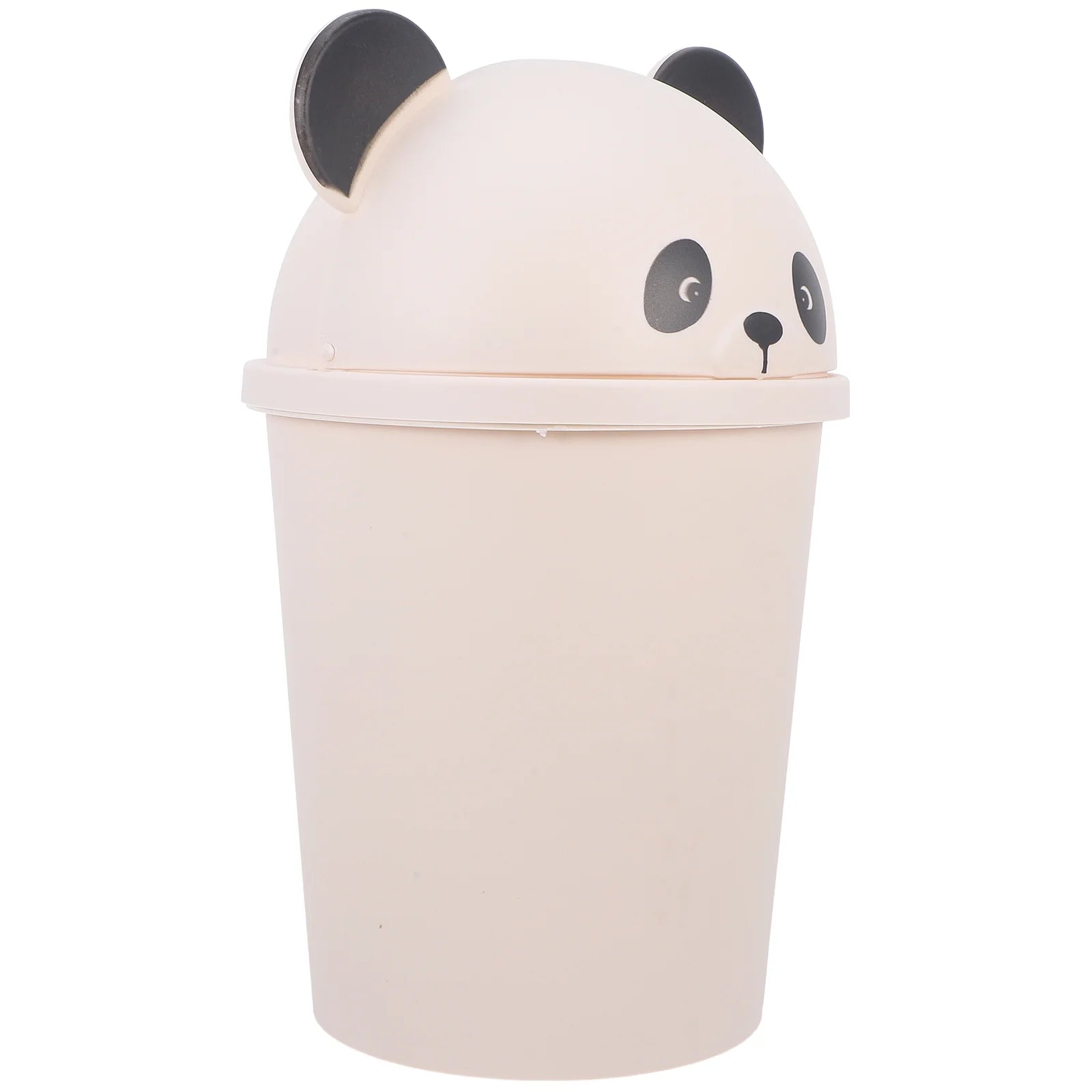 Large Capacity Cartoon Panda Trash Can With Lid Outdoor Garbage Container Bathroom Dustbin Waste Bin Reusable Plastic Household