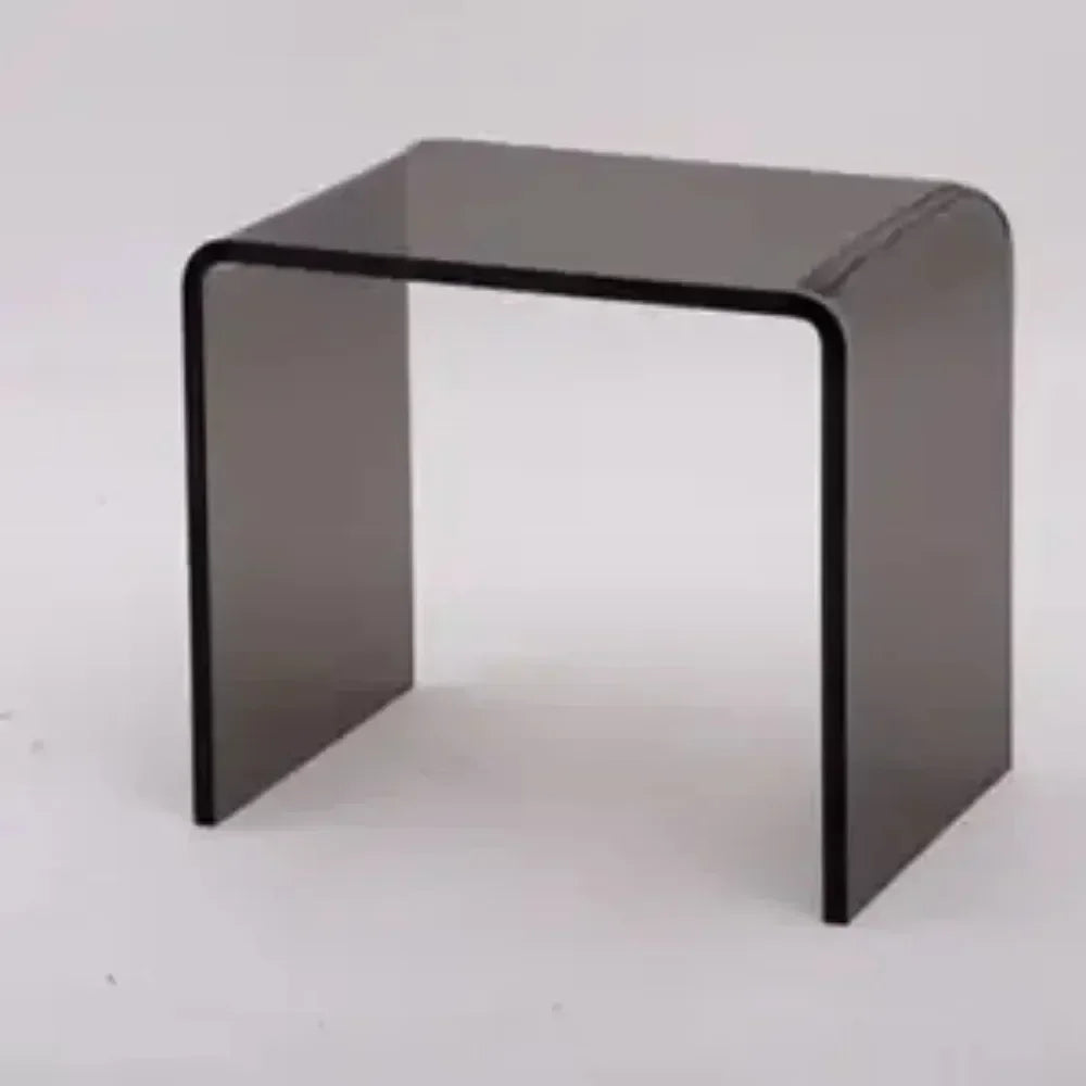 New Acrylic Glass Stool Change Shoes Footstool Family Sofa Stool Living Room Sofa Coffee Table Small Side Table Bench Table