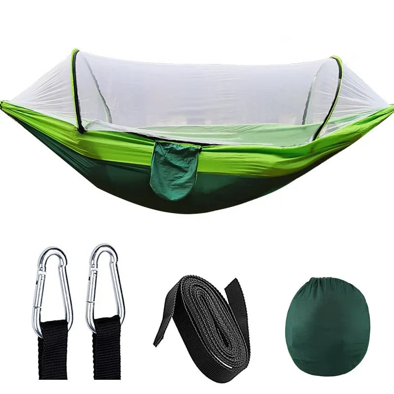 2 Person Outdoor Camping Hammock with Mosquito Net Portable Comfortable Sleeping Tent Hammock Outdoor Furniture Bed