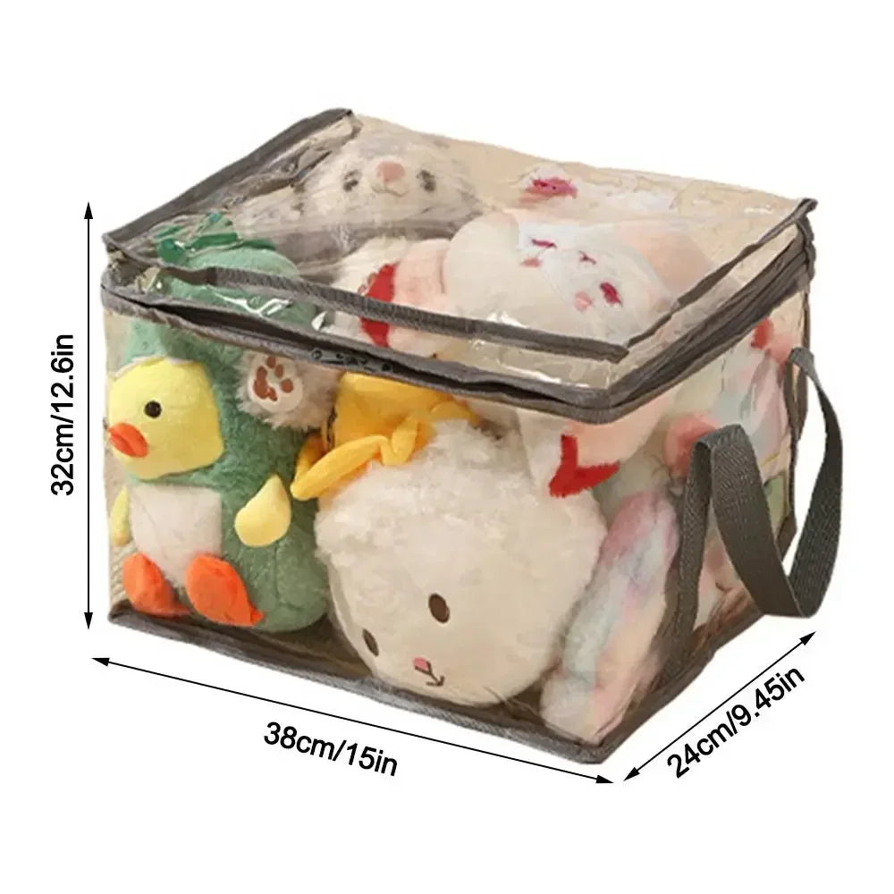 PVC Waterproof Toy Storage Box Large Capacity Multifunctional Folding Bag Waterproof Dustproof Transparent Home Storage Bag