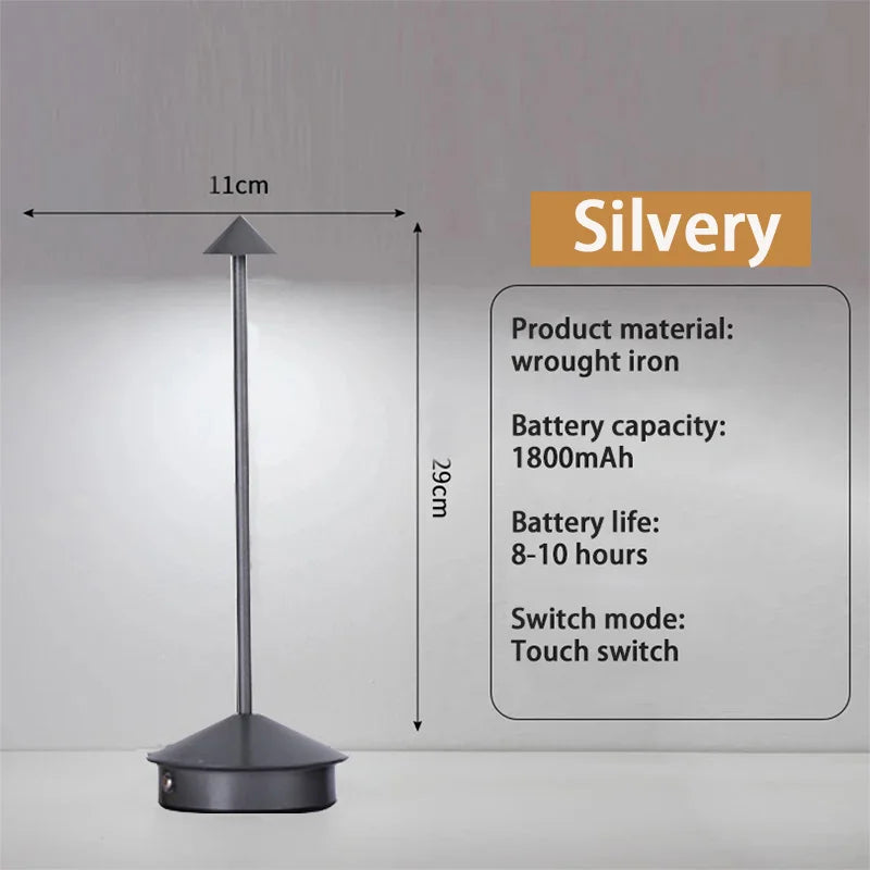 Rechargeable  LED Table Lamp Creative Touch Led Hotel Bar Coffee Decorative Desk Lamp Stepless Dimming night light   for bedroom