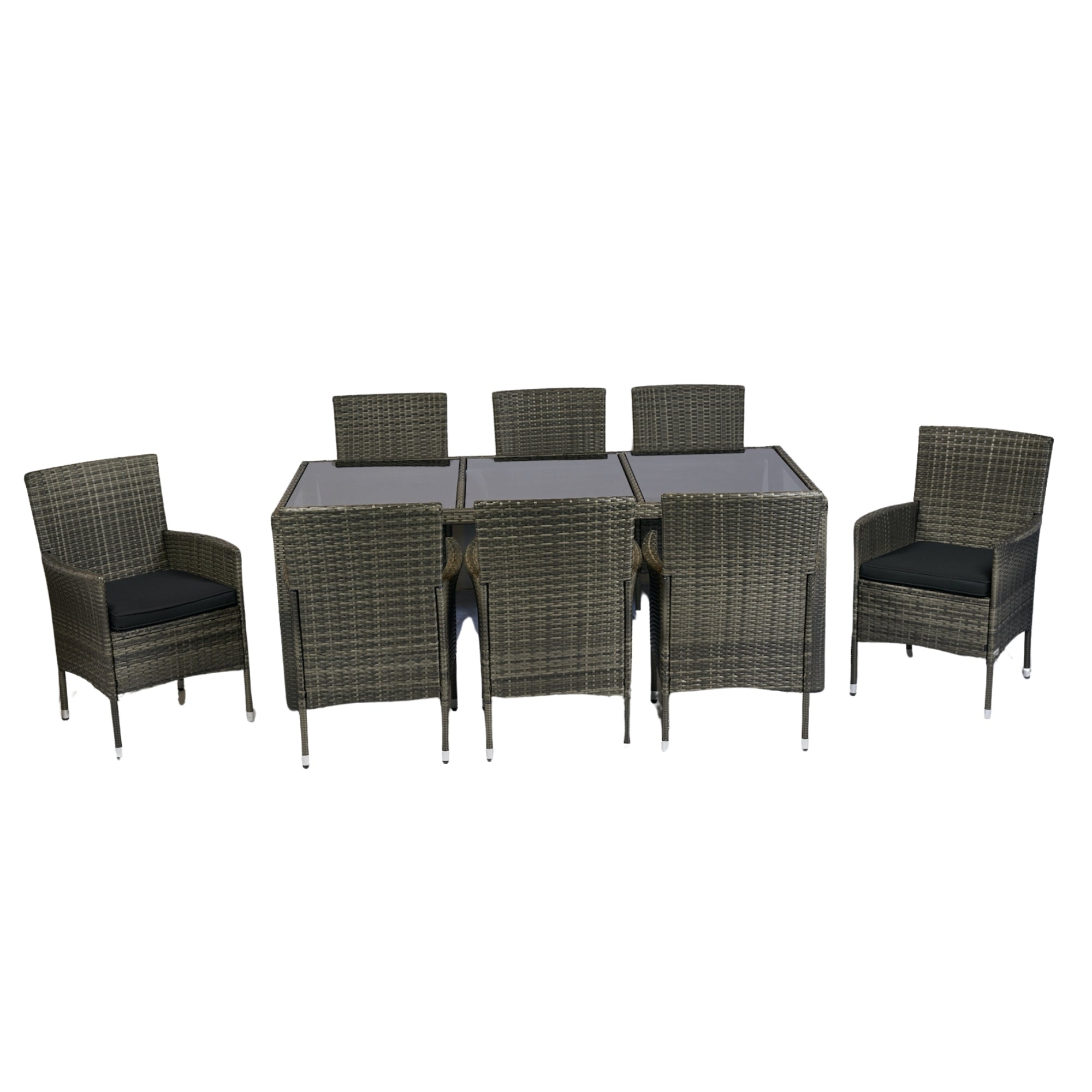 9 piece Outdoor Patio Wicker Dining Set Patio Wicker Furniture Dining SHIPPING ONLY IN USA