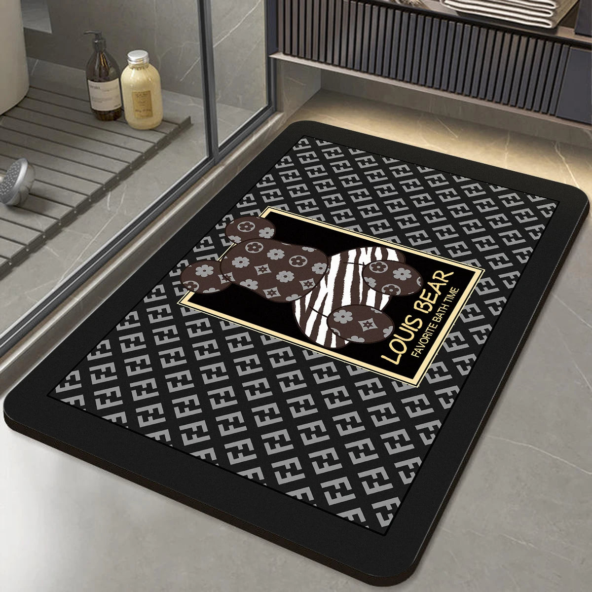 Soft diatom mud bathroom non-slip floor mat, quick-drying foot mat at the door of the bathroom, toilet toilet rug