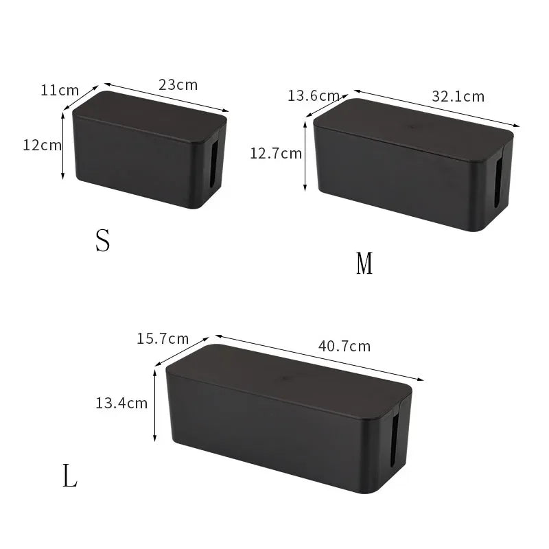 Cable Management Box Desktop Power Strip Storage Box Dustproof Socket Storage Box Home Wire Case Wire Management Cable Organizer