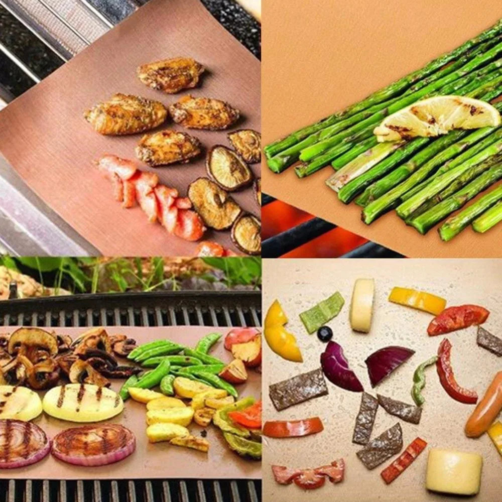 1/5/10 Pcs Baking Mat Sheet 40*60cm or 30*40cm Reusable Non-Stick Oil-Proof Baking Paper Heat-Resistant Oven Liner Sheet BBQ Pad