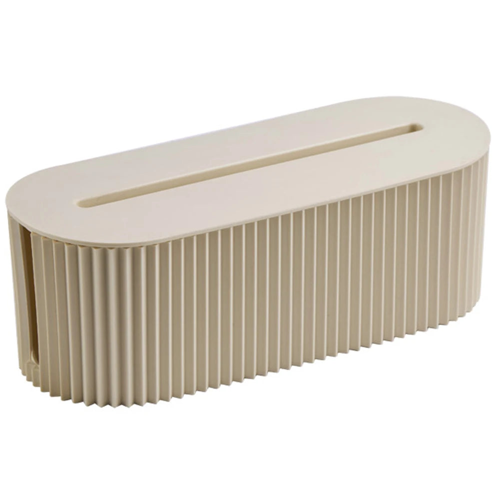 Cable Tidy Box Cable Management Box Large Capacity Desktop Cord Organizer with Lid Cable Organizer Box for Hiding Messy Cables