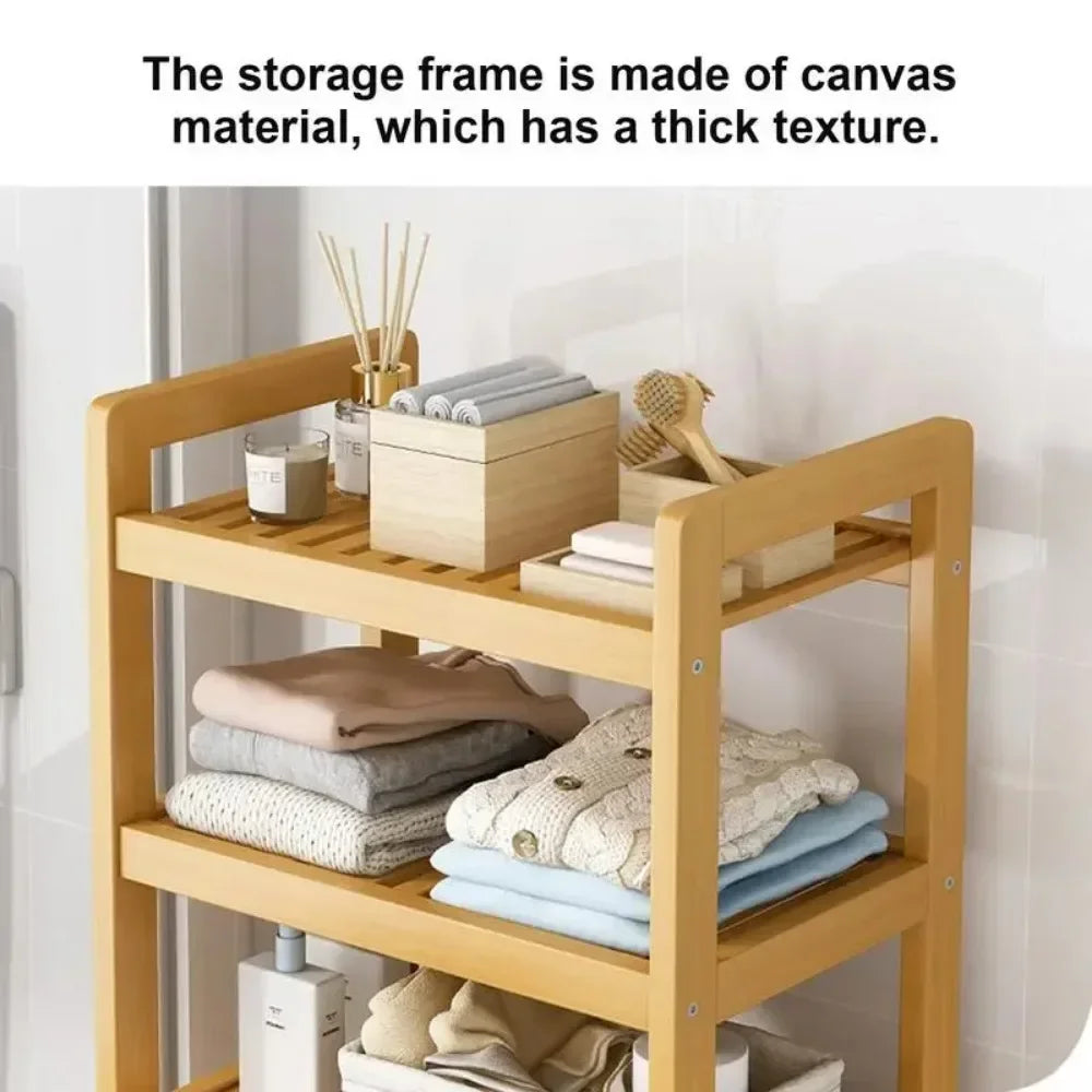 Dirty Clothes Basket Wood Vine Weaving Laundry Hamper Multi-function Bathroom Rack Large Capacity Laundry Baskets Storage Rack