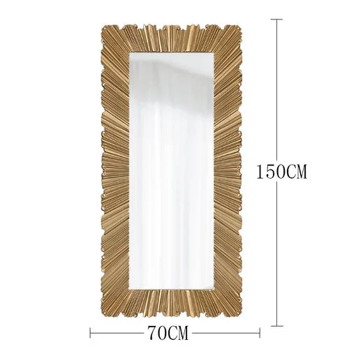 Full-Length Mirror European Style Stand-Alone Tall Floor-Mounted Mirror for Home Decor