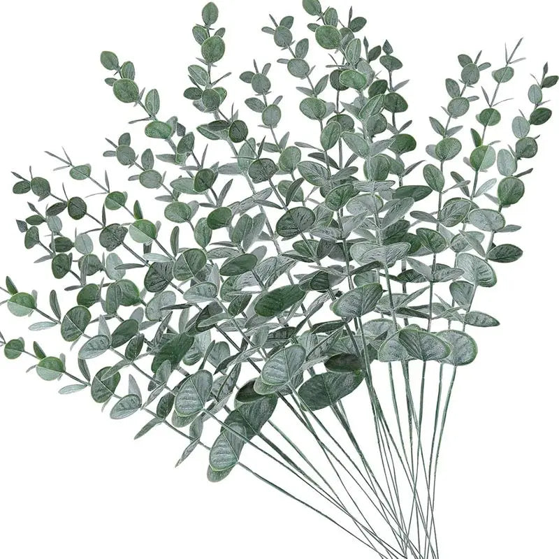 Artificial Plants Multicolor Eucalyptus Leaves Faux Greenery Boughs Wedding Bridal Bouquet Home Vase Table Diy Decoration Props