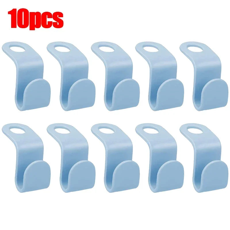 50/5Pcs Clothes Hanger Hooks Space Saving Closet Connector Hook Cascading Hanger Plastic Extender Clips Wardrobe Coat Organizer