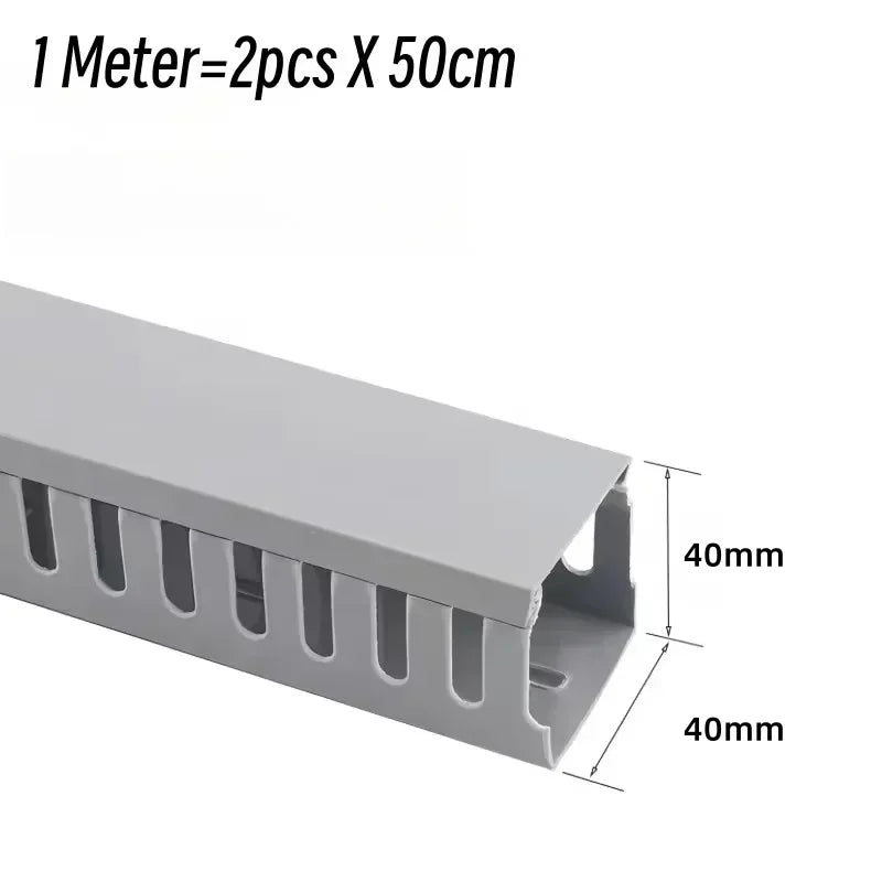Under Table Storage Rack PVC Cable Management Tray Home Office Desk Wire Organizer 50cm Industrial flame-retardant wiring duct