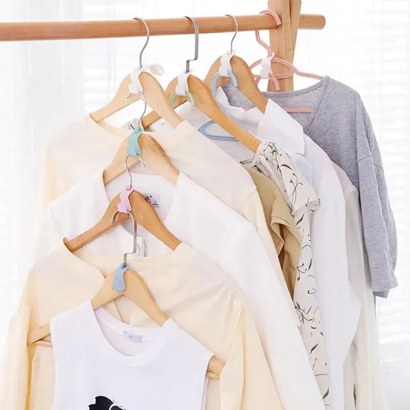 50/5Pcs Clothes Hanger Hooks Space Saving Closet Connector Hook Cascading Hanger Plastic Extender Clips Wardrobe Coat Organizer