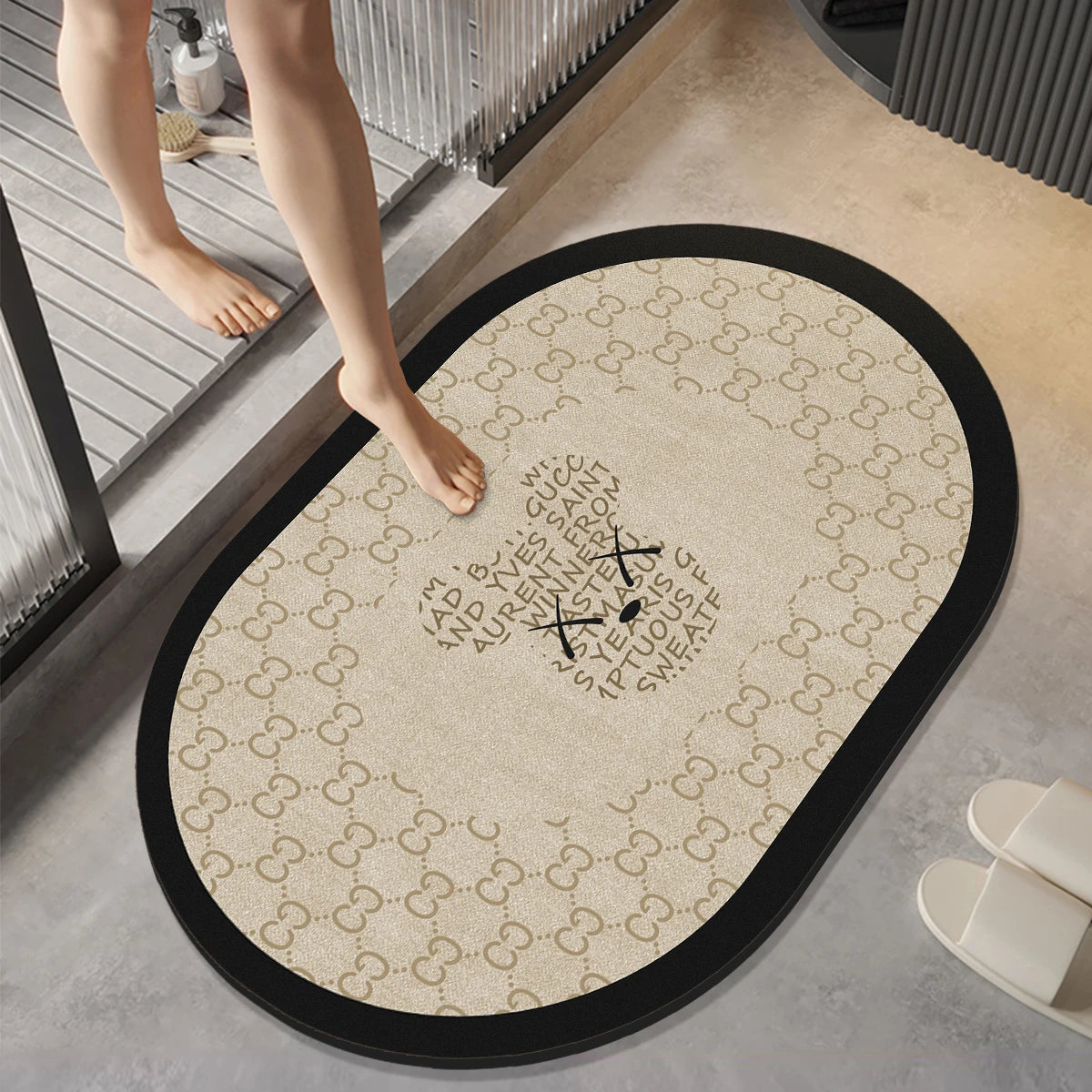 Soft diatom mud bathroom non-slip floor mat, quick-drying foot mat at the door of the bathroom, toilet toilet rug
