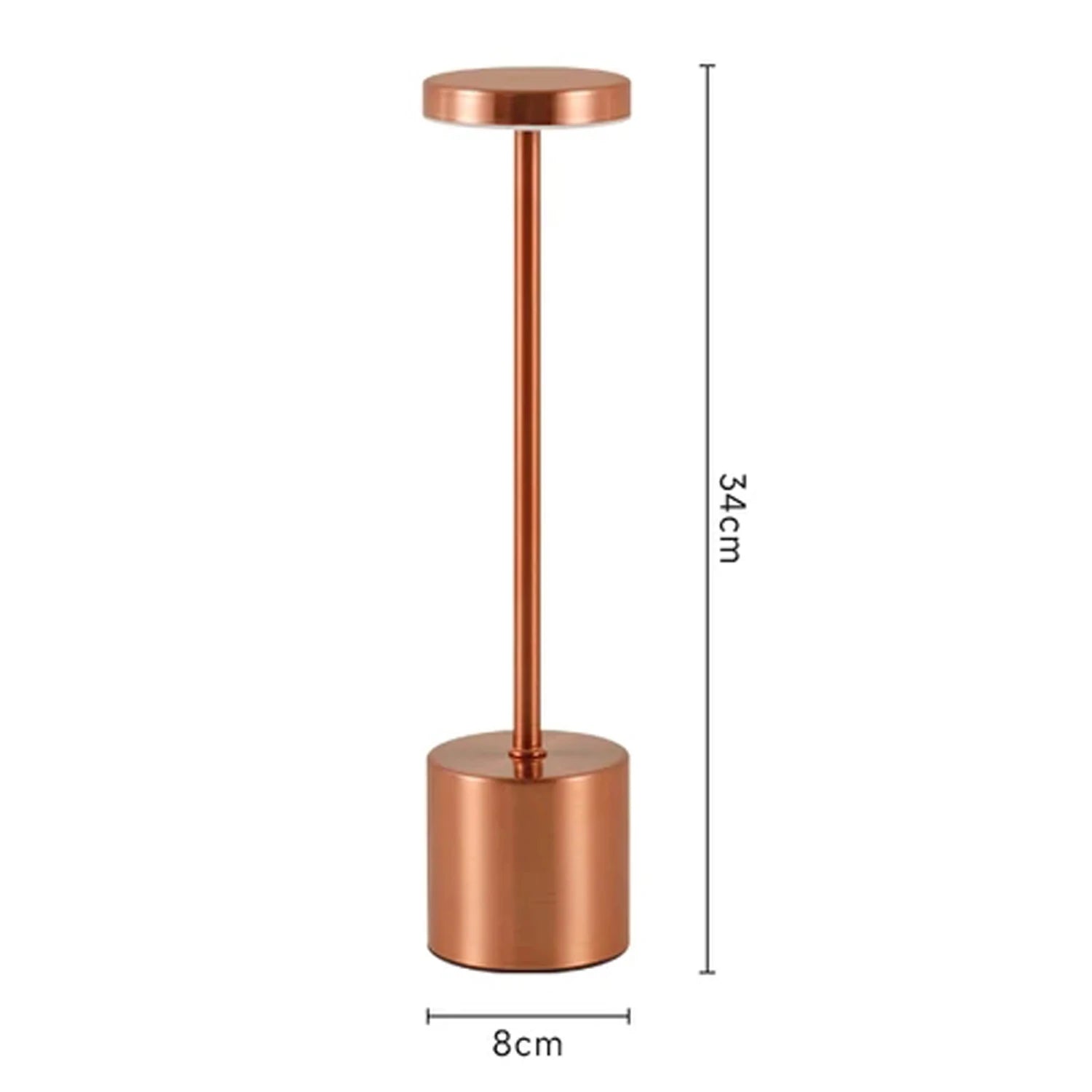 Simple LED Rechargeable Touch Metal Table Lamp Three Colors Bedside Creative Ambient Light Bar Outdoor Decoration Night Light