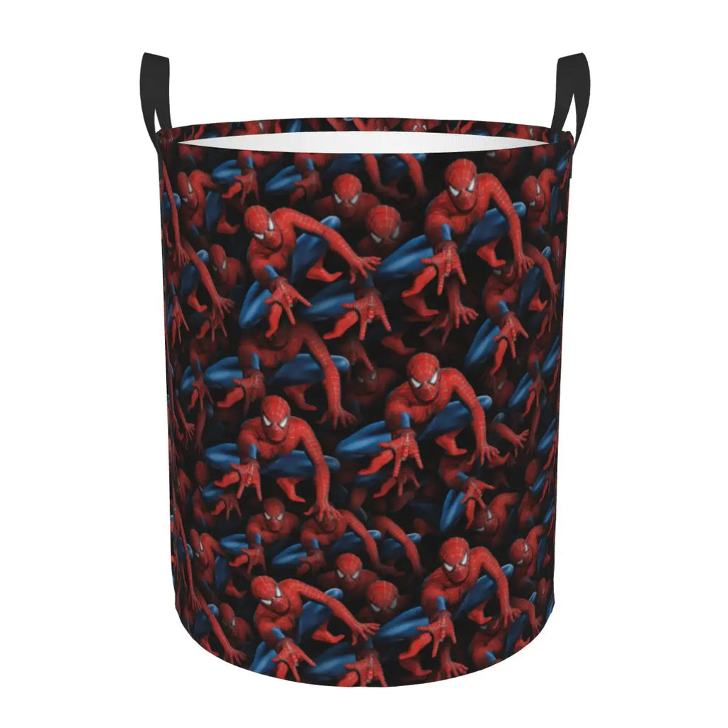 Custom Superheros Movie Collection Laundry Hamper Large Clothes Storage Basket Spider Man Comics Toys Bin Organizer for Nursery