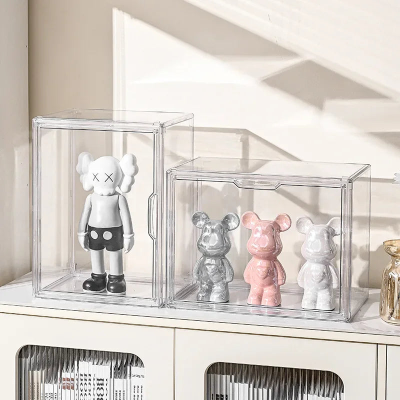 New Large Capacity Storage Box Organizer for Figures Acrylic Box Clear Blind Box Showcase Makeup Organizer for Bag