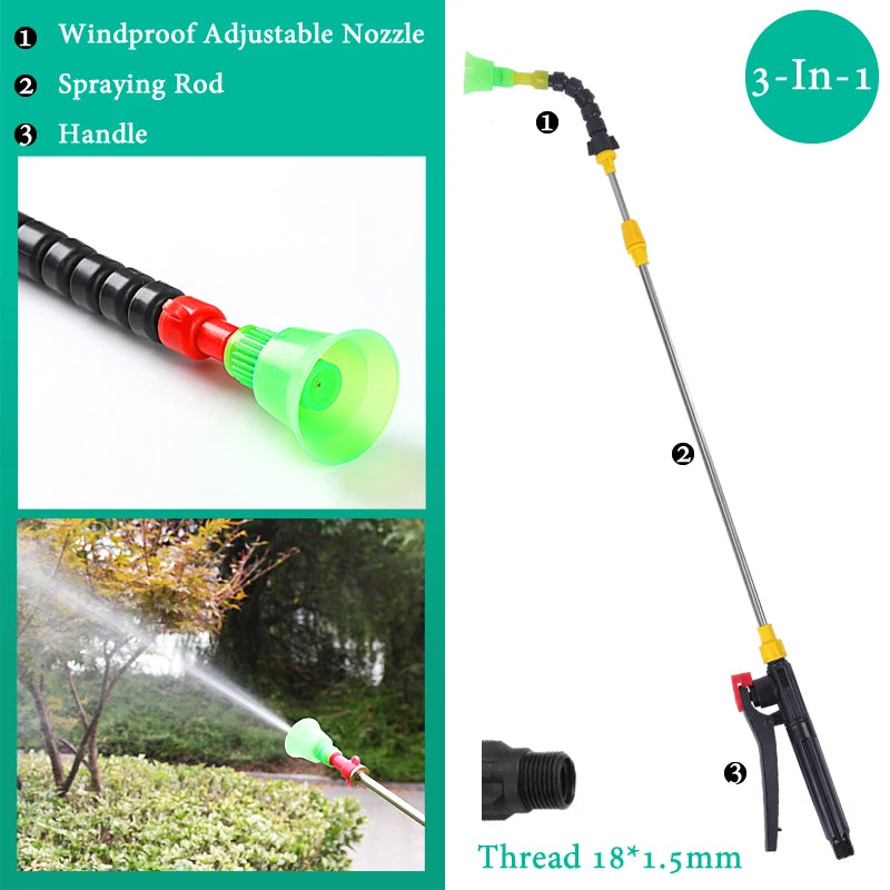 Hand Pressure Sprayer Retractable 0.45-0.8m Sprayer Rod For Outdoor Garden Pesticide Spray Fruit Tree Watering Can Accessories
