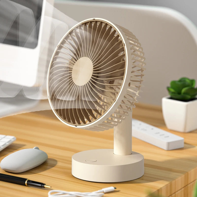 Mini USB Table Fan 4 Speeds Portable Desktop Table Cooling Fan Powered by USB Strong Wind Kipas USB Desk Fan