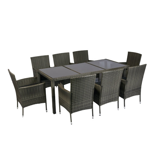 9 piece Outdoor Patio Wicker Dining Set Patio Wicker Furniture Dining SHIPPING ONLY IN USA