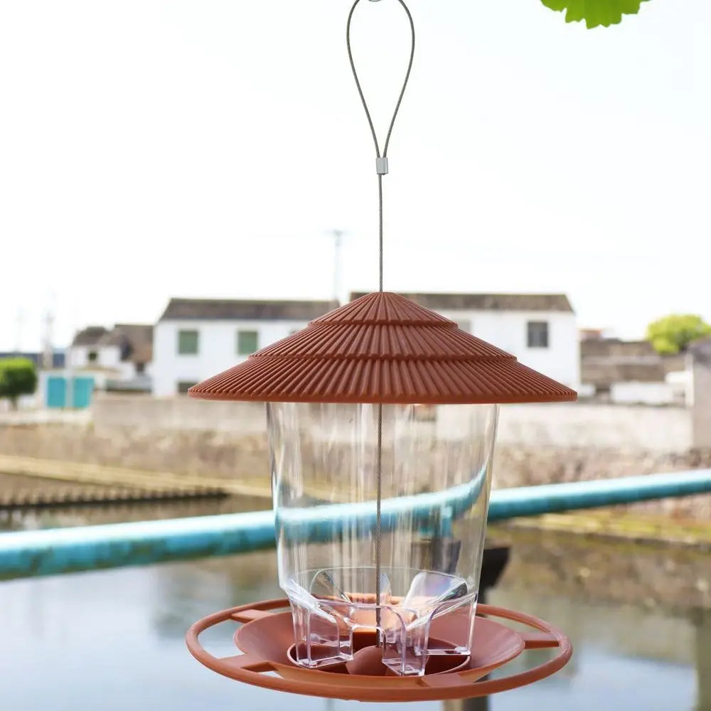 Waterproof With Hang Rope Feed Station Flying Animal Garden For Pet Bird Feeder Feeding Tool Bird Supplies Food Container