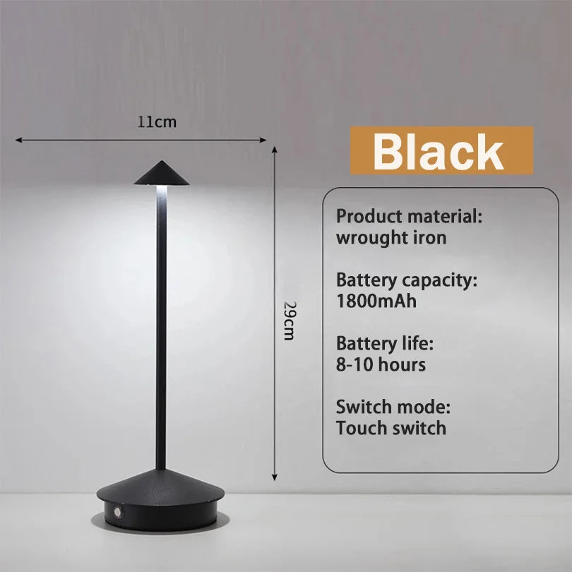 Rechargeable  LED Table Lamp Creative Touch Led Hotel Bar Coffee Decorative Desk Lamp Stepless Dimming night light   for bedroom