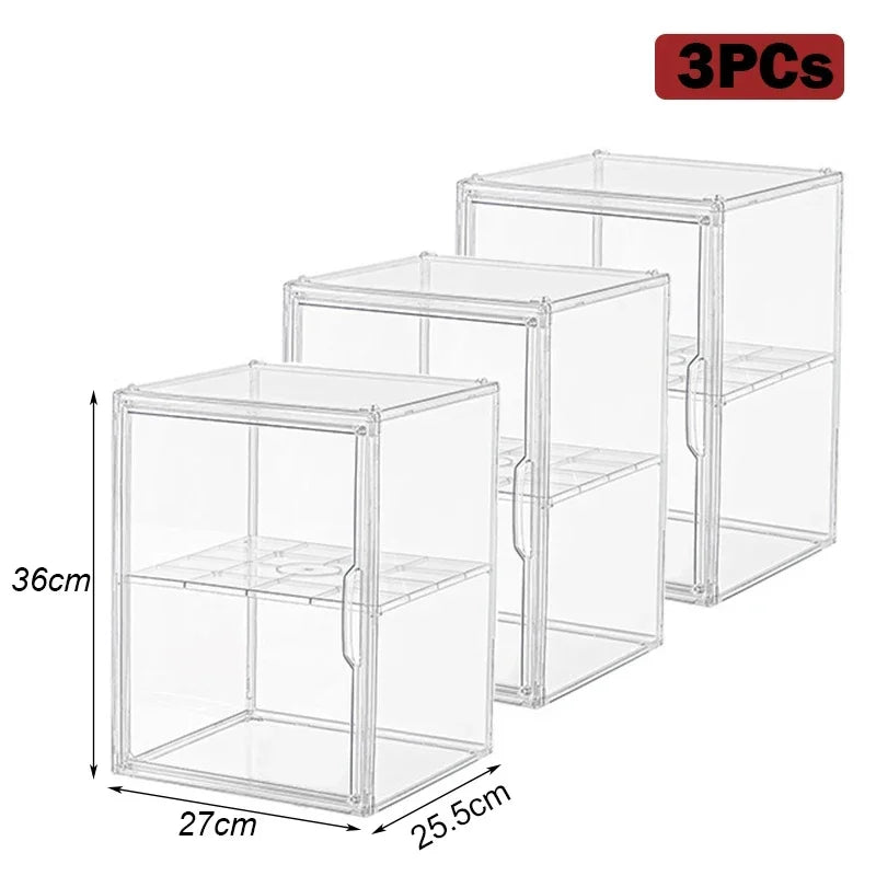 New Large Capacity Storage Box Organizer for Figures Acrylic Box Clear Blind Box Showcase Makeup Organizer for Bag