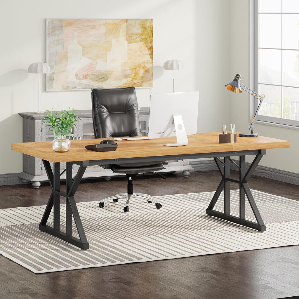 70.8-Inch Executive Desk, Large Computer Office Desk Workstation SHIPPING ONLY IN USA