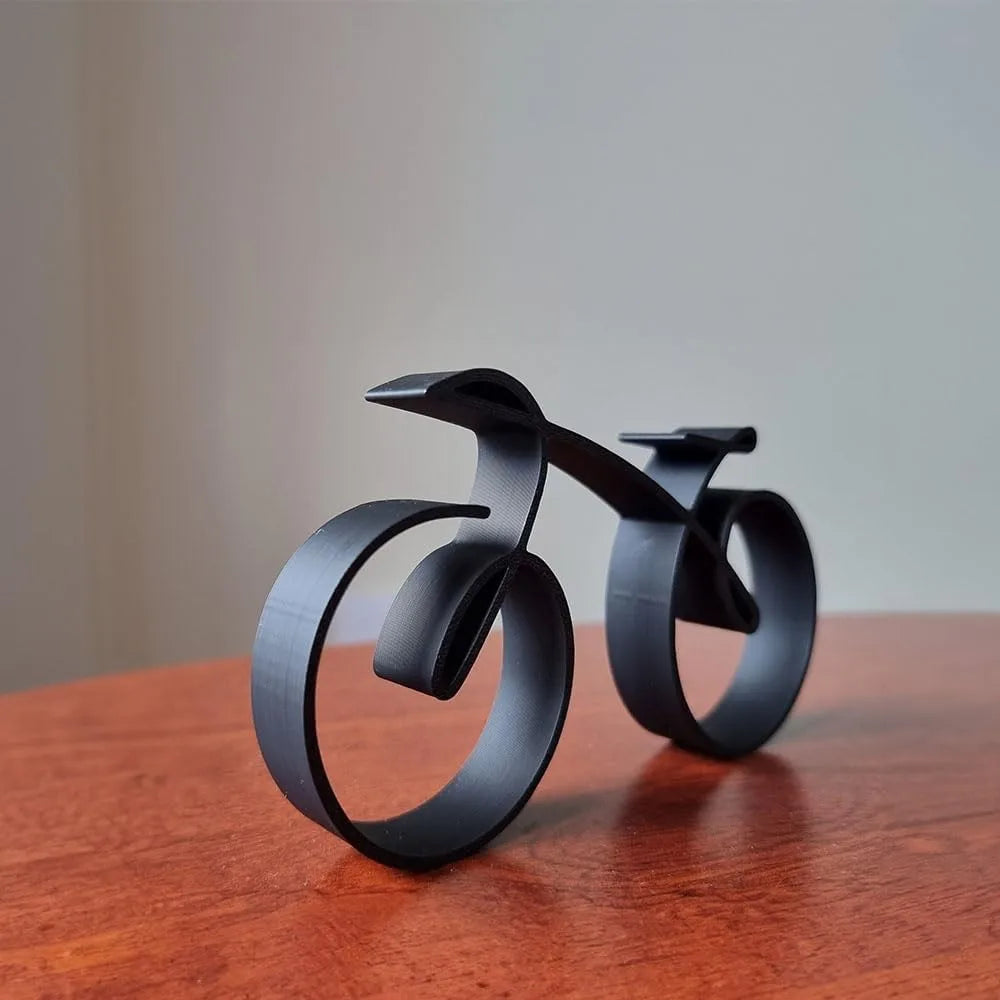 Geometric Bike Wall Art Modern Line Design Cycling Theme Home Office Decor Plastic Sculpture Gift for Cyclists Abstract Creative