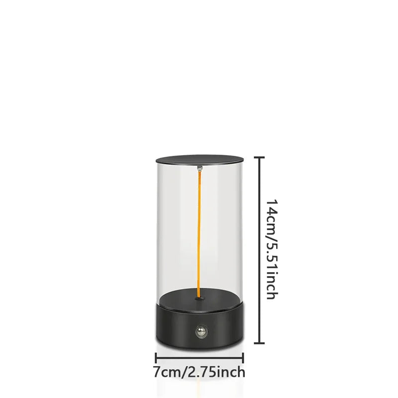 Minimalist Magnetic Lamp Touch Control Cordless Desk Lamp 2000mah USB Rechargeable For Bedroom Nightstand 3 Colors Ambient Light