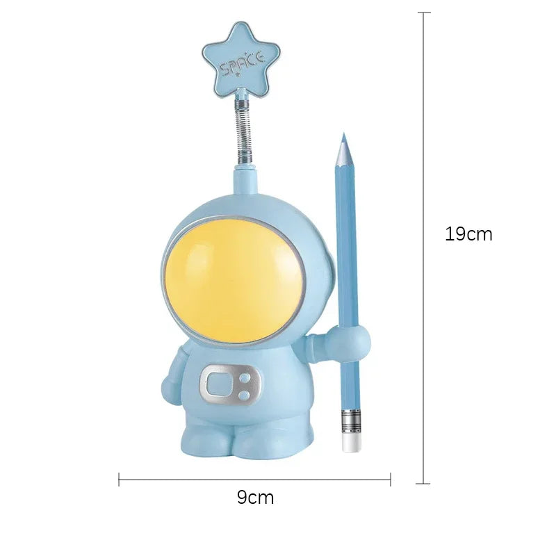 Creative Astronaut Flexible LED Study Desk Lamp with Phone Holder Bedside Color Adjust Table Lamp for Kids Student Room ﻿