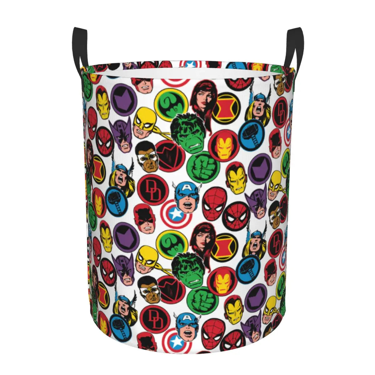 Custom Superheros Movie Collection Laundry Hamper Large Clothes Storage Basket Spider Man Comics Toys Bin Organizer for Nursery