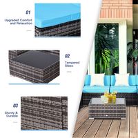 Outsunny 7 Piece Rattan Sofa Set Outdoor Furniture Patio Set SHIPPING ONLY IN CANADA.Unsupported Countries: Northwest,Nunavut,Territories,Yukon