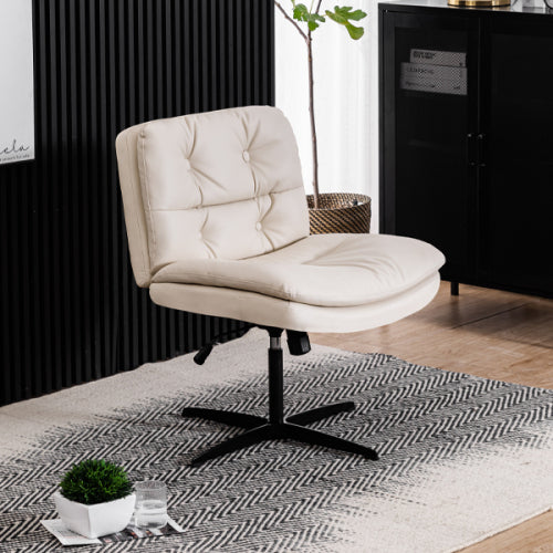 Large Size Armless Home Office Desk Chair Vanity Chair No Wheels SHIPPING ONLY IN USA
