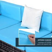 Outsunny 7 Piece Rattan Sofa Set Outdoor Furniture Patio Set SHIPPING ONLY IN CANADA.Unsupported Countries: Northwest,Nunavut,Territories,Yukon