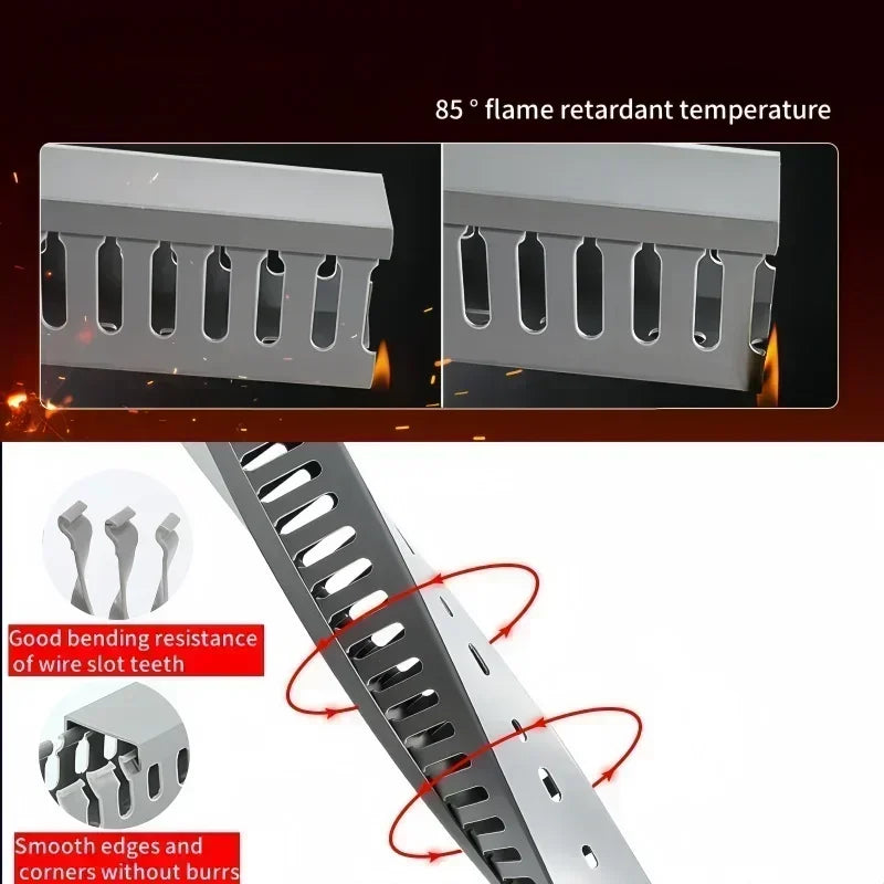 Under Table Storage Rack PVC Cable Management Tray Home Office Desk Wire Organizer 50cm Industrial flame-retardant wiring duct