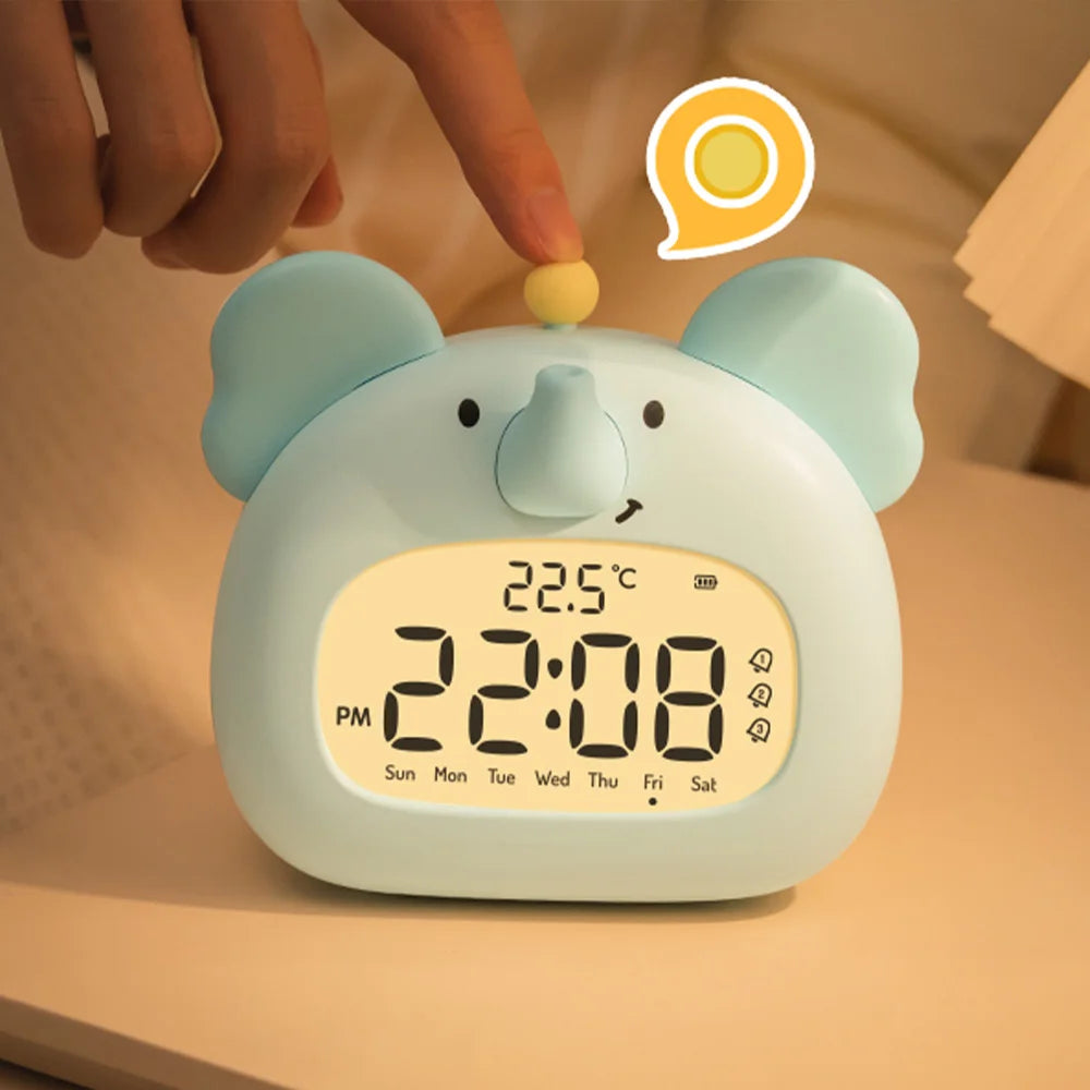 LED Alarm Clock With Night Light Multi-functional Timer Wake Up Alarm Clocks Capybara Axolotl Koala Bedroom Desk Decor Kids Gift