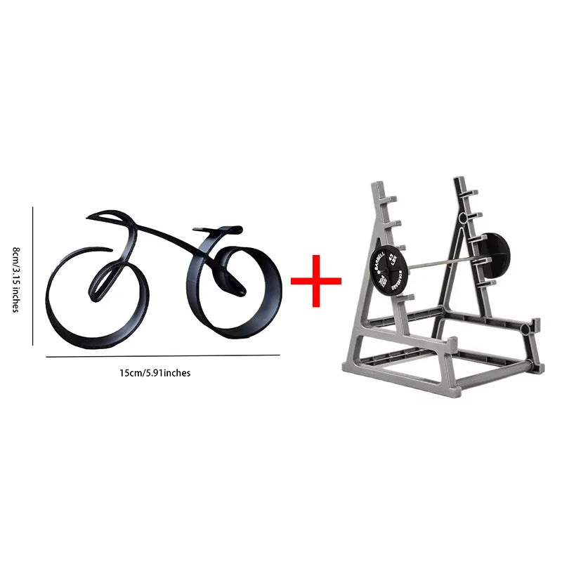 Geometric Bike Wall Art Modern Line Design Cycling Theme Home Office Decor Plastic Sculpture Gift for Cyclists Abstract Creative